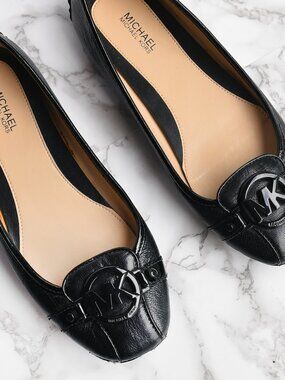 Michael Kors Black Leather Moccasin Flat 7